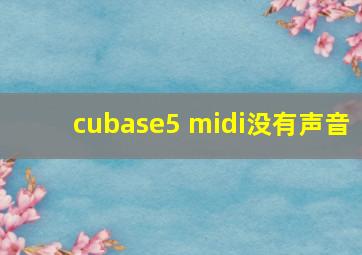 cubase5 midi没有声音